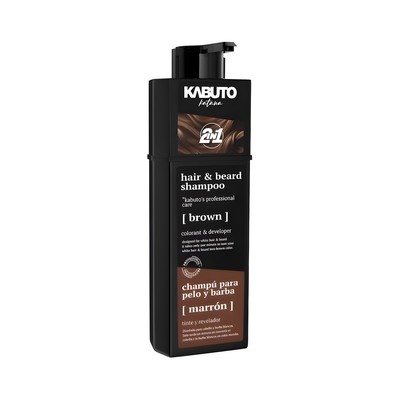 Шампунь для волосся і бороди з коричневими пігментами Kabuto Hair&beard Brown Shampoo Marron